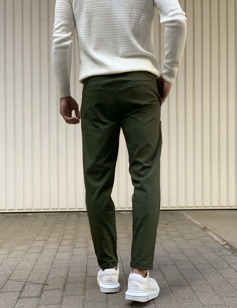 Ben Tailor Ανδρικό χακί υφασμάτινο παντελόνι Kowalski 0398Q φωτογραφία